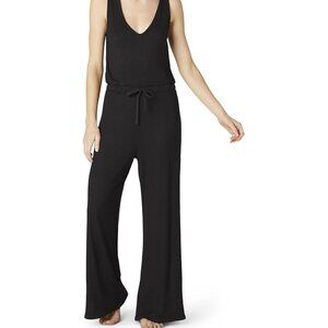 Beyond Yoga Jetsetter Black Sleeveless Ribbed Jumpsuit
